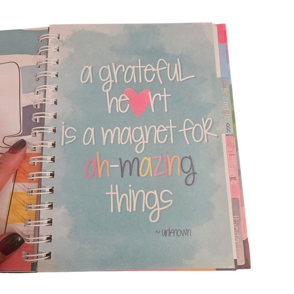 Reminder Binder Gratitude Finder Journal Planner Spiral Notebook - Picture 2 of 5